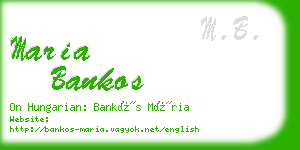 maria bankos business card